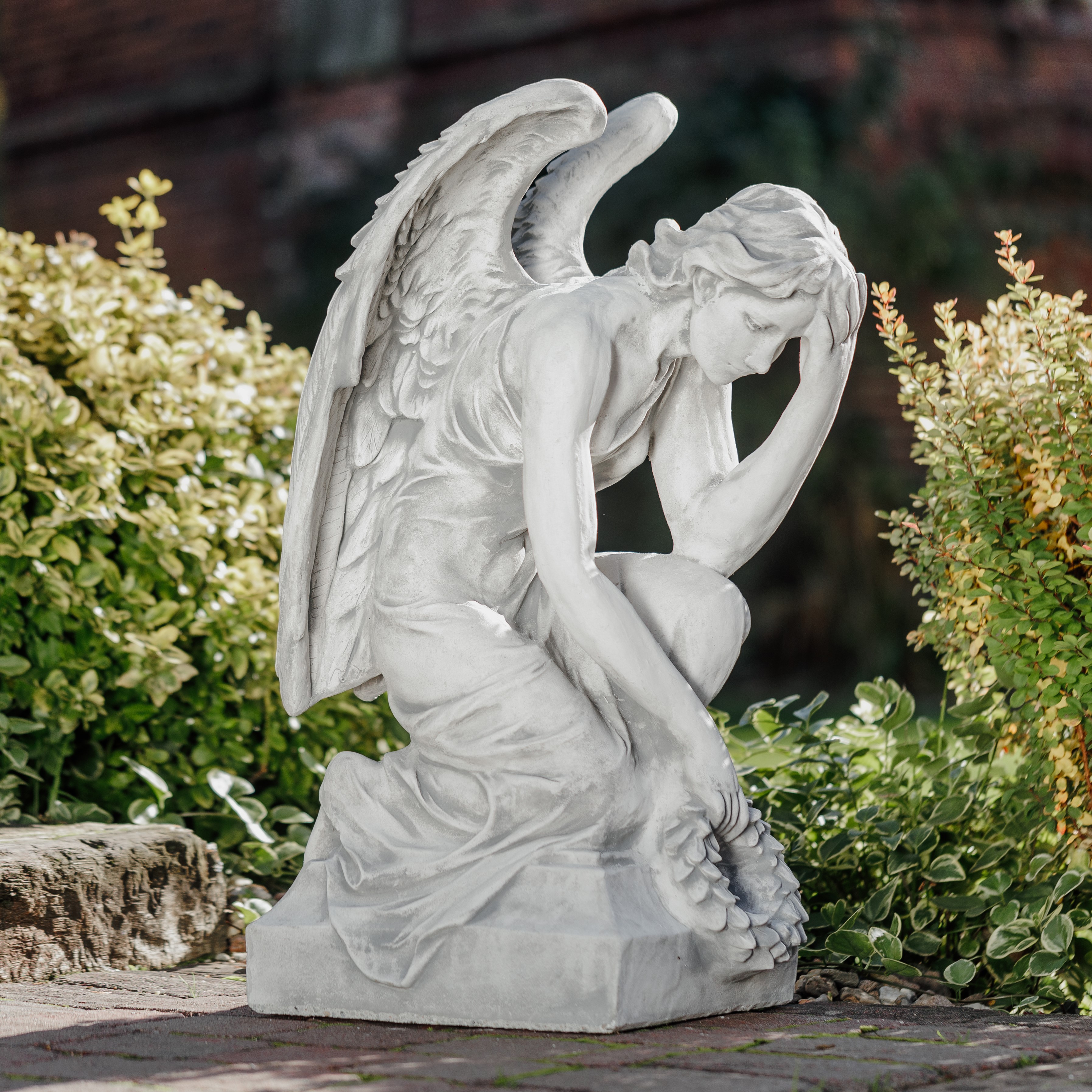 Statues décoratives de jardin en forme d'ange – Figurines solaires